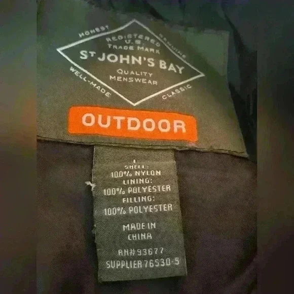 St John’s Bay Outdoor Menswear Color Granite Grey Size Large - Picture 3 of 4